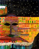 Reproduction d'un tableau de Hundertwasser